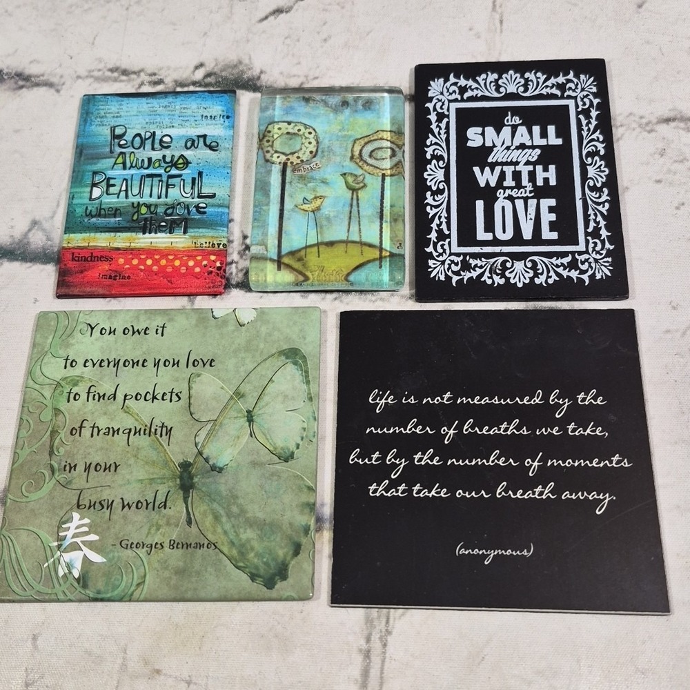 Inspirational Encouraging Fridge Magnets‎ Lot Of 5 Quotes About Love And Life